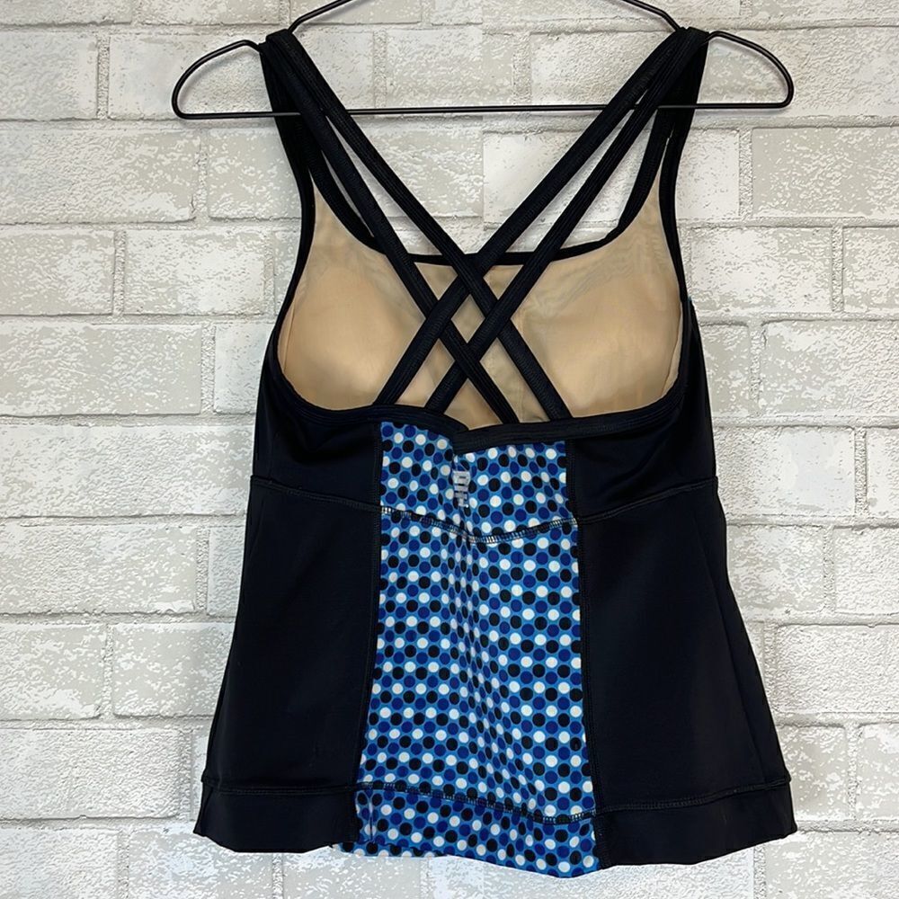 Lands End Sport Polka Dot Tankini Top 6 - Picture 3 of 6